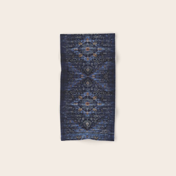 Dark Vintage Traditional Oriental Rug Bath Towel Gallery Image 1