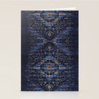 Dark Vintage Traditional Oriental Rug Stationery Card Gallery Image 2