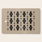 Southwestern Arrow Pattern 232 Black and Beige Cutting Board Gallery Image 1