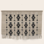 Southwestern Arrow Pattern 232 Black and Beige Wall Hanging Gallery Image 1