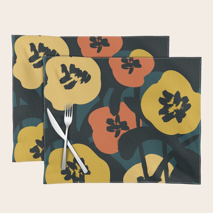 Midnight Flowers Placemat Gallery Image 1