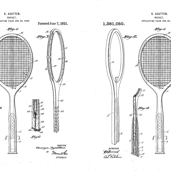 Tennis Racket Patent - Tennis Lover Coach Player Fan Art - White Coffee Mug Gallery Image 2