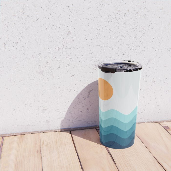 Abstract Landscape 14 Portrait Travel Mug Gallery Image 4