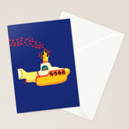Yellow Submarine Bubbling Love Stationery Card Gallery Image 2