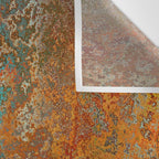 Vintage Teal and Copper Rust Wall Tapestry Gallery Image 3
