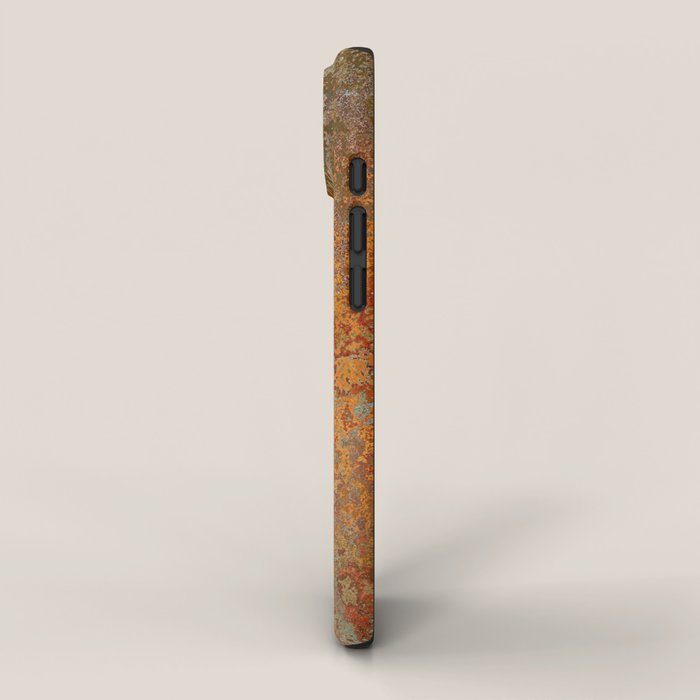 Vintage Teal and Copper Rust iPhone Case Gallery Image 2