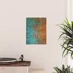 Vintage Teal and Copper Rust Poster Gallery Image 2
