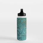 Vintage Teal and Copper Rust Water Bottle Gallery Image 3