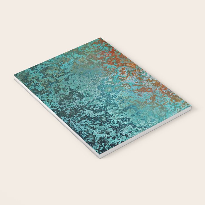 Vintage Teal and Copper Rust Notebook Gallery Image 3