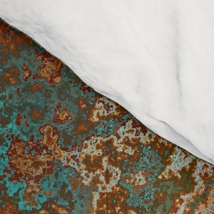 Vintage Teal and Copper Rust Comforter Gallery Image 4