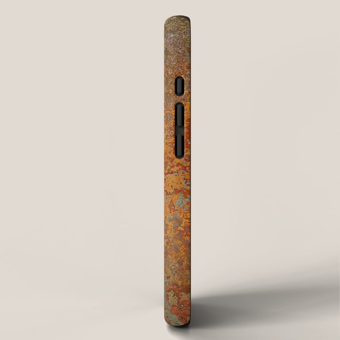 Vintage Teal and Copper Rust iPhone Case Gallery Image 2