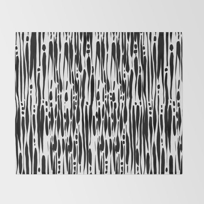 Twisted Ribbons - Black Throw Blanket Gallery Image 2