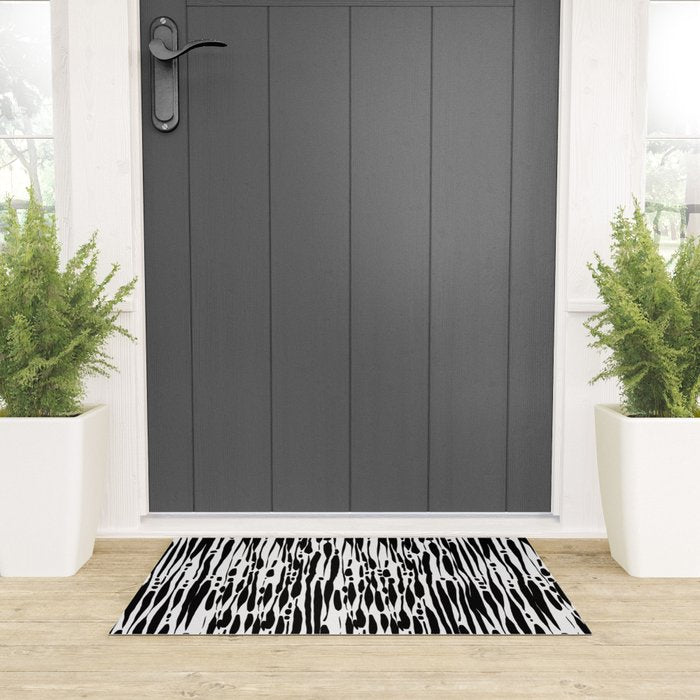 Twisted Ribbons - Black Welcome Mat Gallery Image 3