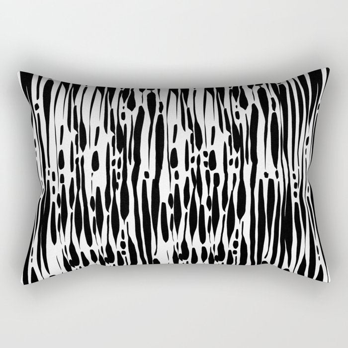 Twisted Ribbons - Black Rectangular Pillow Gallery Image 1