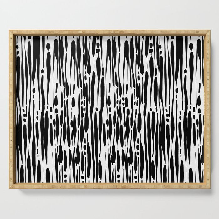 Twisted Ribbons - Black Serving Tray Gallery Image 1
