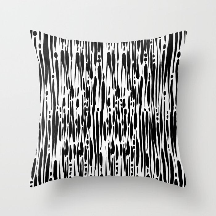 Twisted Ribbons - Black Throw Pillow Gallery Image 6