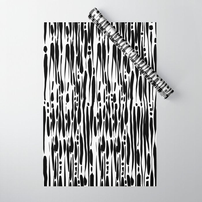Twisted Ribbons - Black Wrapping Paper Gallery Image 1
