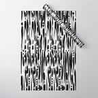 Twisted Ribbons - Black Wrapping Paper Gallery Image 1