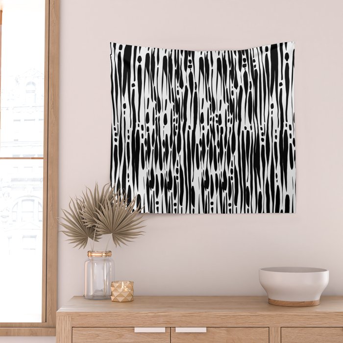 Twisted Ribbons - Black Wall Tapestry Gallery Image 2