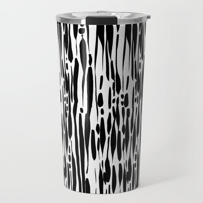 Twisted Ribbons - Black Travel Mug Gallery Image 1