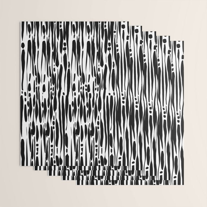 Twisted Ribbons - Black Wrapping Paper Gallery Image 3
