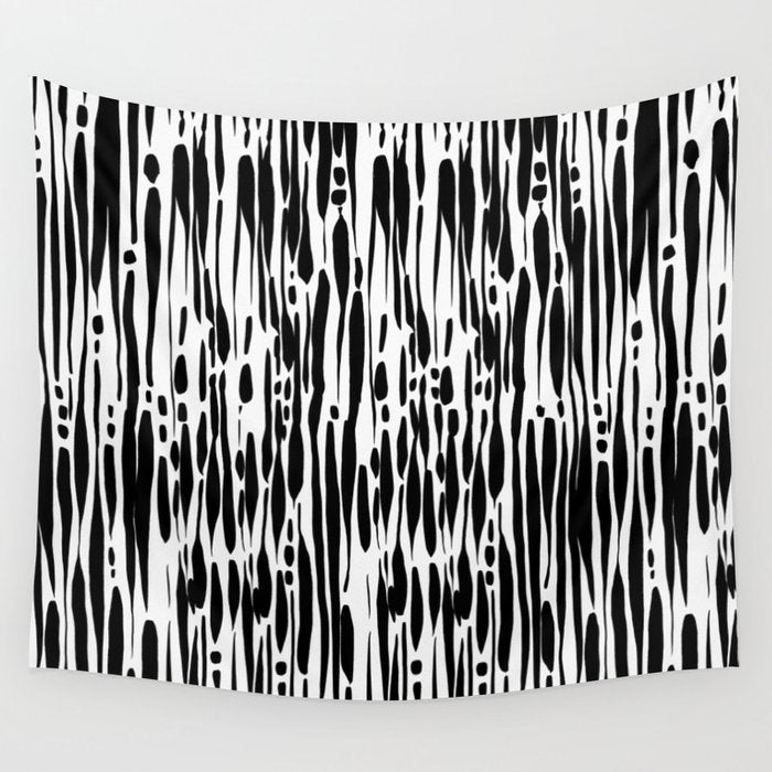 Twisted Ribbons - Black Wall Tapestry Gallery Image 4