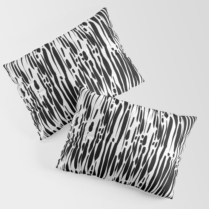 Twisted Ribbons - Black Pillow Sham Gallery Image 1