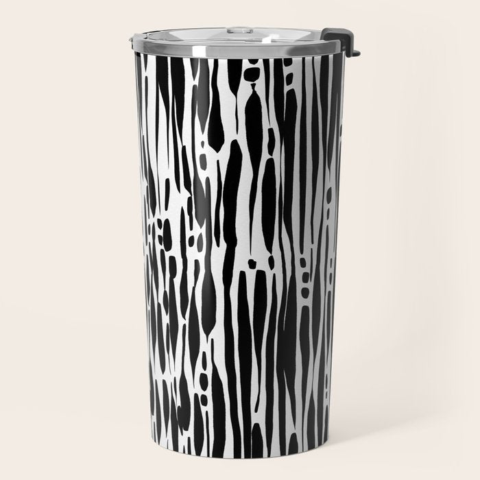 Twisted Ribbons - Black Travel Mug Gallery Image 2