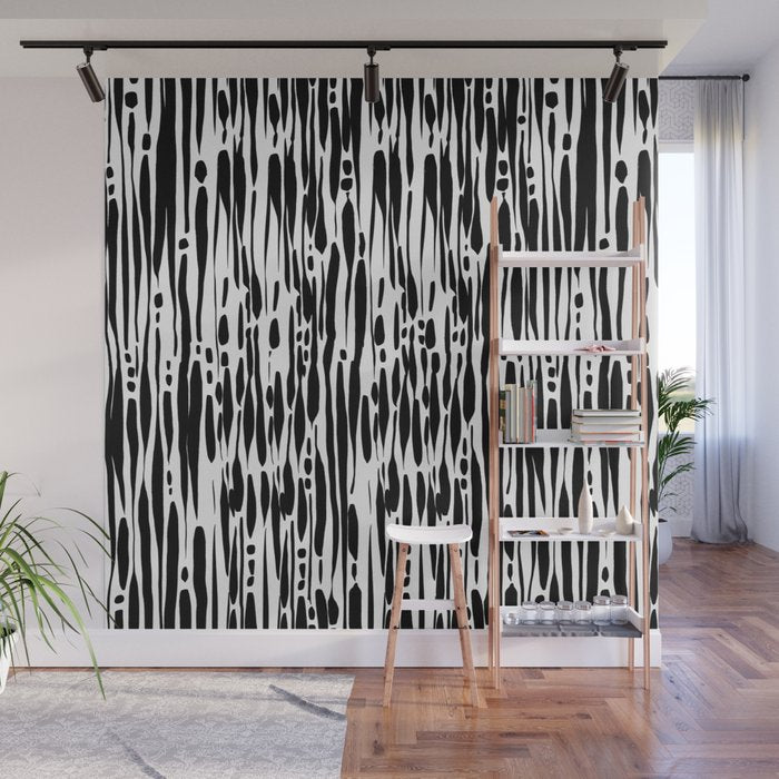 Twisted Ribbons - Black Wall Mural Gallery Image 1