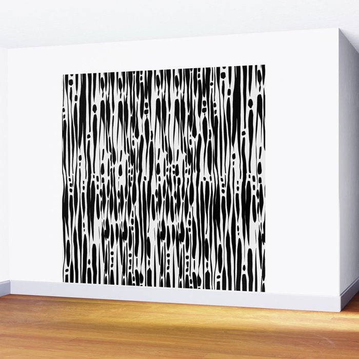 Twisted Ribbons - Black Wall Mural Gallery Image 2