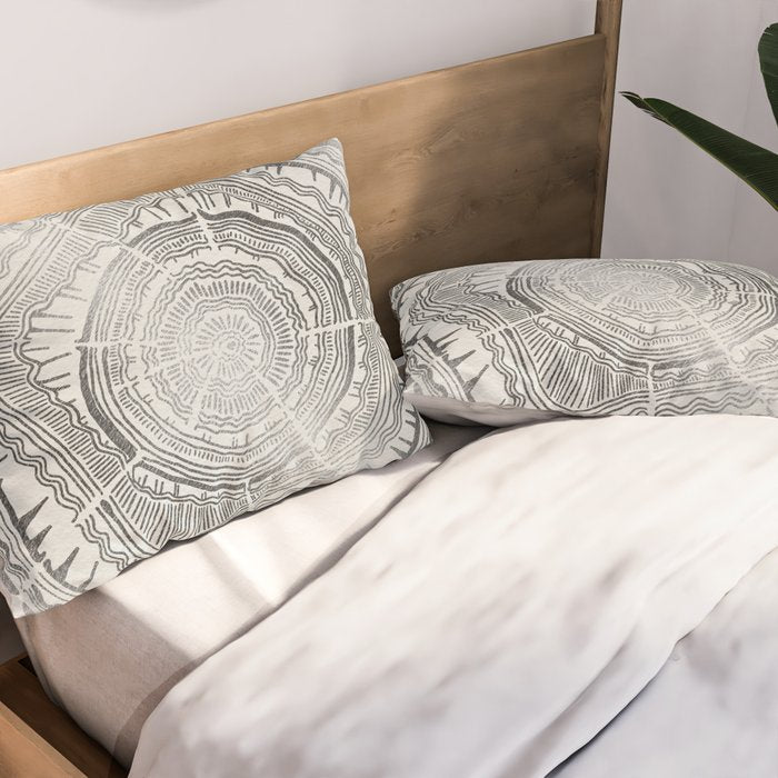 Growth Rings - 65 Years - Silver Pillow Sham Gallery Image 2