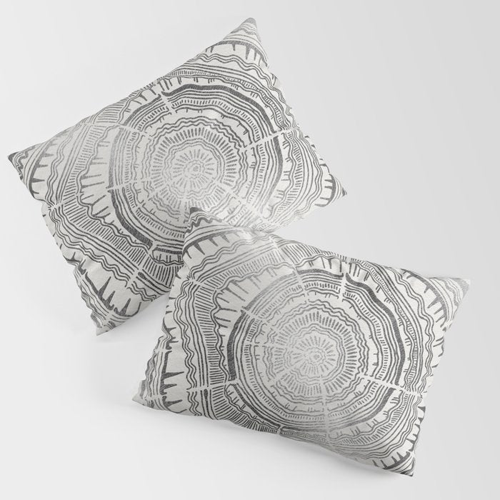 Growth Rings - 65 Years - Silver Pillow Sham Gallery Image 3