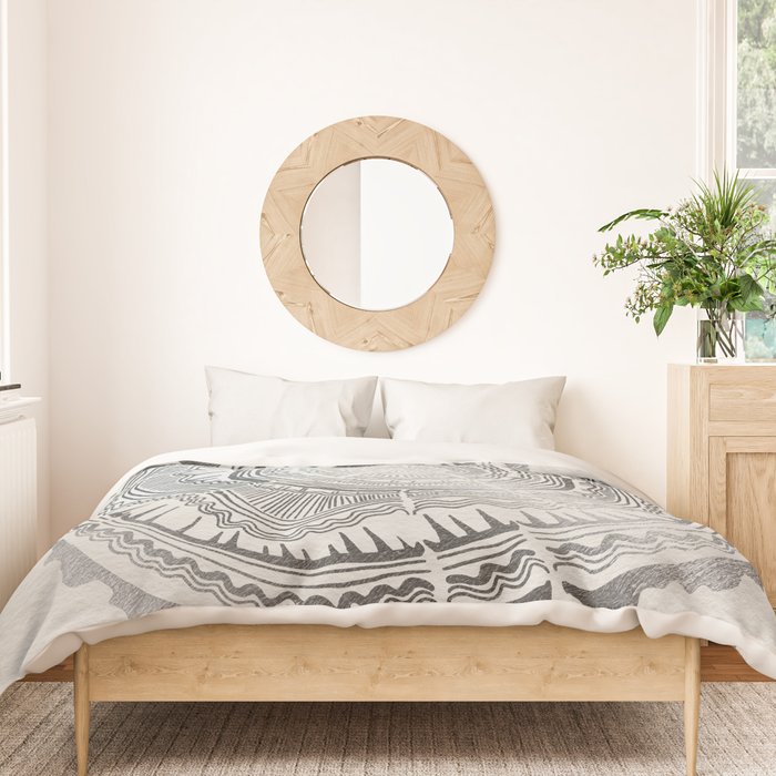 Growth Rings - 65 Years - Silver Duvet Cover Gallery Image 3
