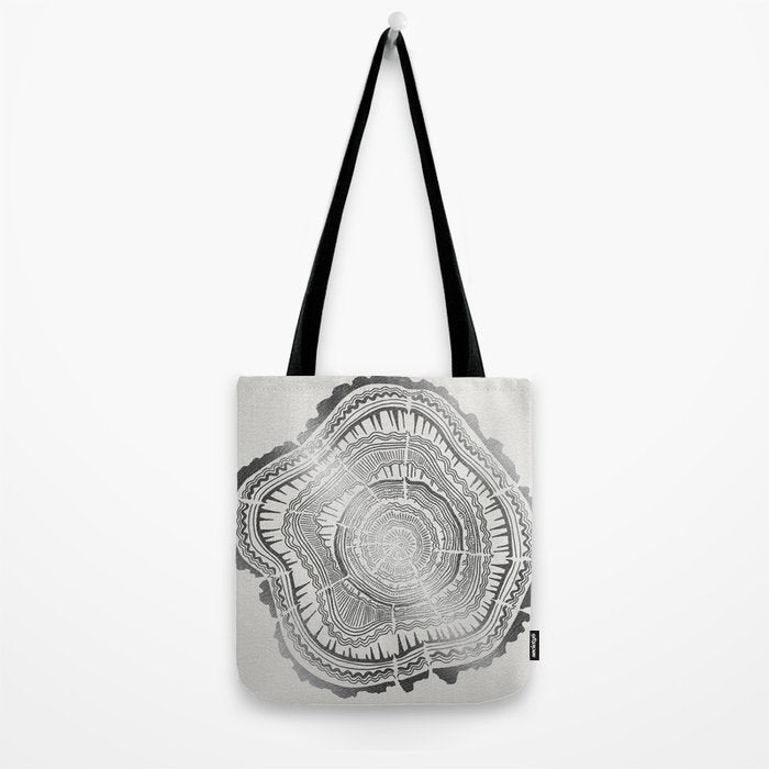Growth Rings - 65 Years - Silver Tote Bag Gallery Image 2