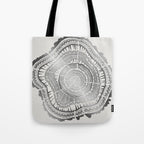 Growth Rings - 65 Years - Silver Tote Bag Gallery Image 1