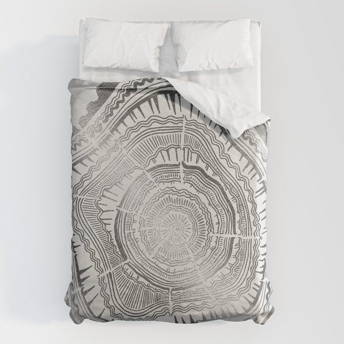 Growth Rings - 65 Years - Silver Duvet Cover Gallery Image 6