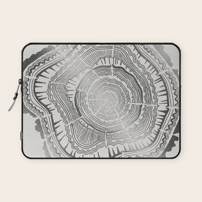 Growth Rings - 65 Years - Silver Laptop Sleeve Gallery Image 1