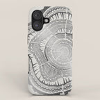 Growth Rings - 65 Years - Silver iPhone Case Gallery Image 1