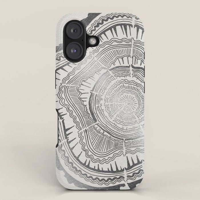Growth Rings - 65 Years - Silver iPhone Case Gallery Image 1