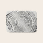 Growth Rings - 65 Years - Silver Bath Mat Gallery Image 1