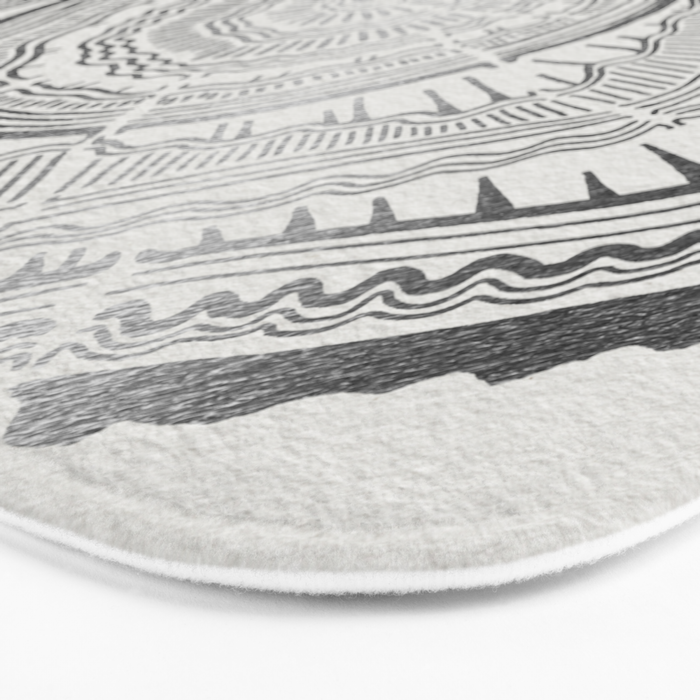 Growth Rings - 65 Years - Silver Bath Mat Gallery Image 3