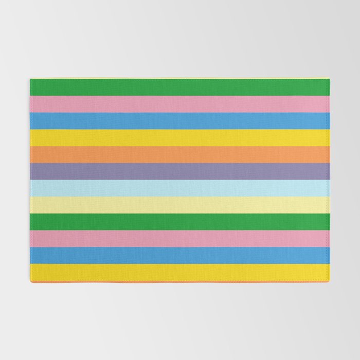 Fun Stripes Colorful Vertical Pattern Rug Gallery Image 2