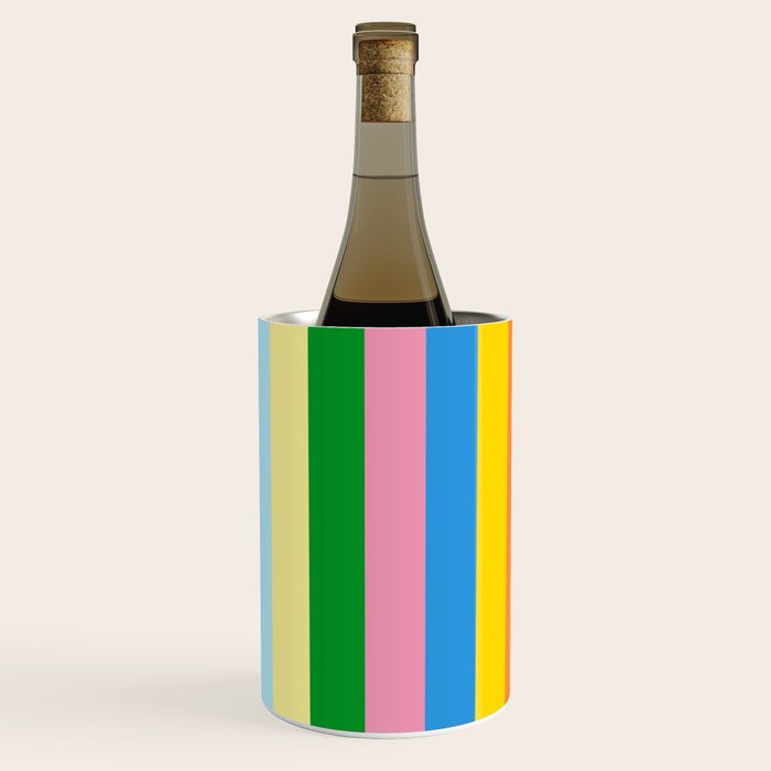 Fun Stripes Colorful Vertical Pattern Wine Chiller Gallery Image 3