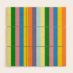 Fun Stripes Colorful Vertical Pattern Wood Wall Art Gallery Image 1
