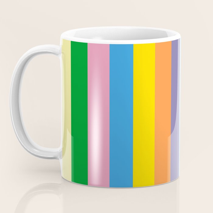 Fun Stripes Colorful Vertical Pattern Coffee Mug Gallery Image 3