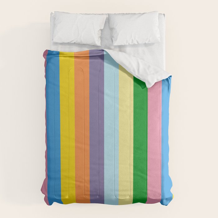 Fun Stripes Colorful Vertical Pattern Comforter Gallery Image 1