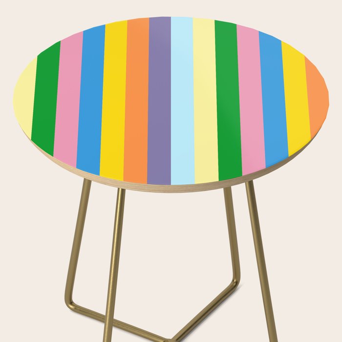 Fun Stripes Colorful Vertical Pattern Side Table Gallery Image 2