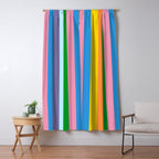 Fun Stripes Colorful Vertical Pattern Window Curtain Gallery Image 5