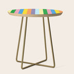 Fun Stripes Colorful Vertical Pattern Side Table Gallery Image 1