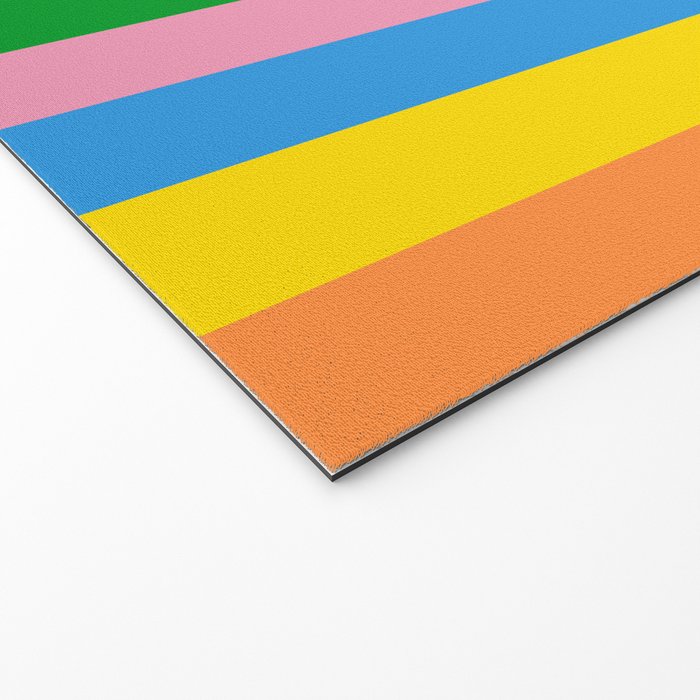 Fun Stripes Colorful Vertical Pattern Welcome Mat Gallery Image 2